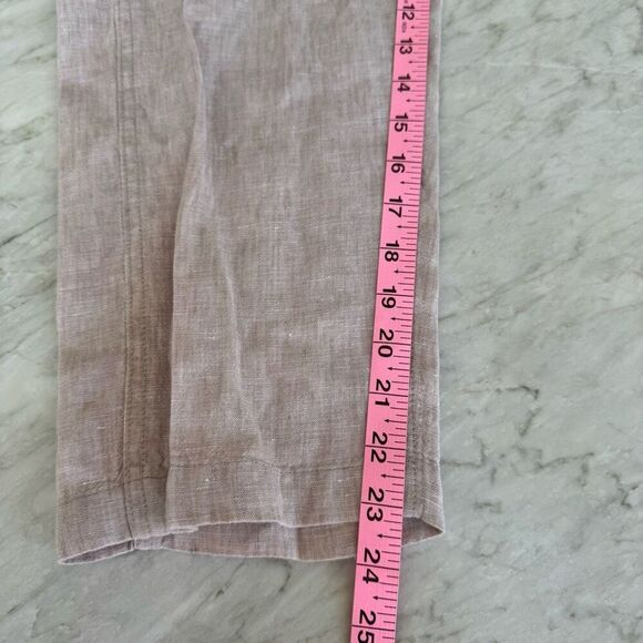 Jones New York 100% linen cropped pants elastic waist size L - Picture 6 of 6